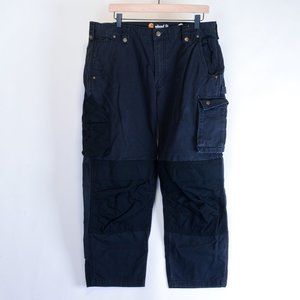 CARHARTT double-knee cargo black two-tone work pants in EUC!